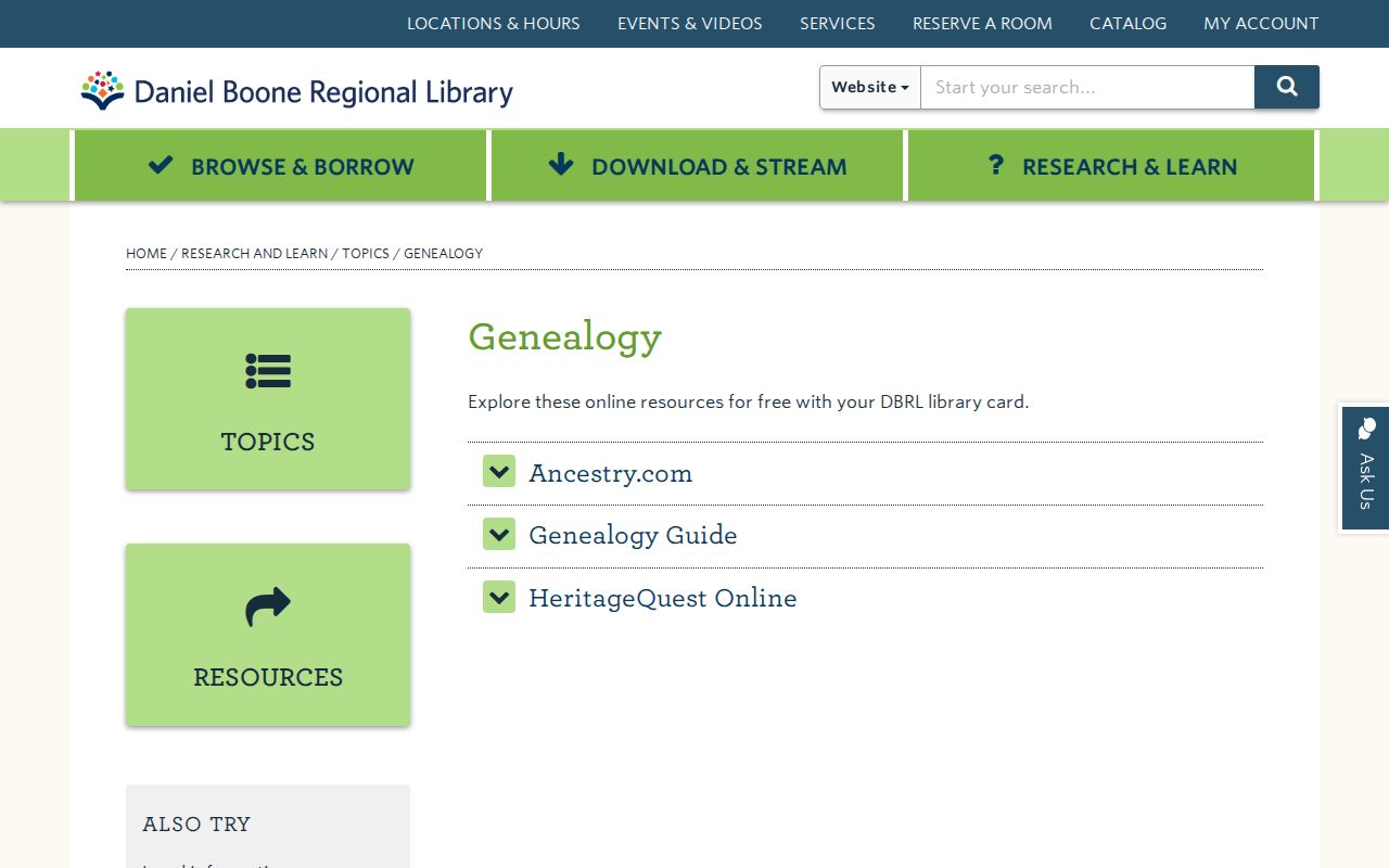 Columbia city directory genealogy research resources at Daniel Boone Regional Library