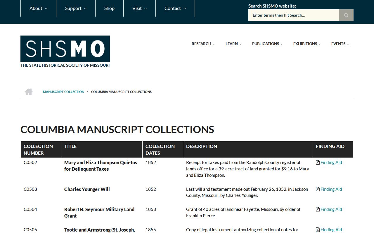 Columbia city directory telephone volumes in the SHSMO collection