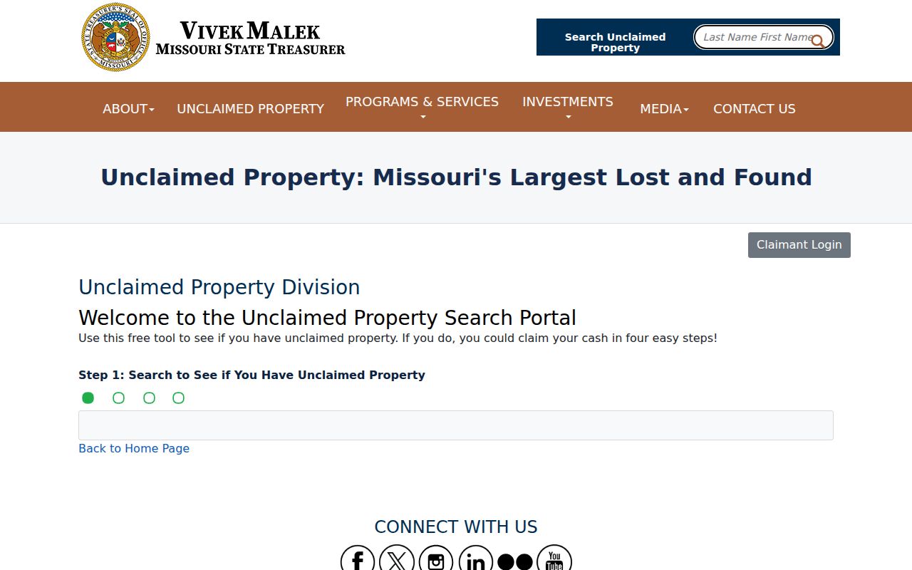 Columbia residents directory Missouri unclaimed property search