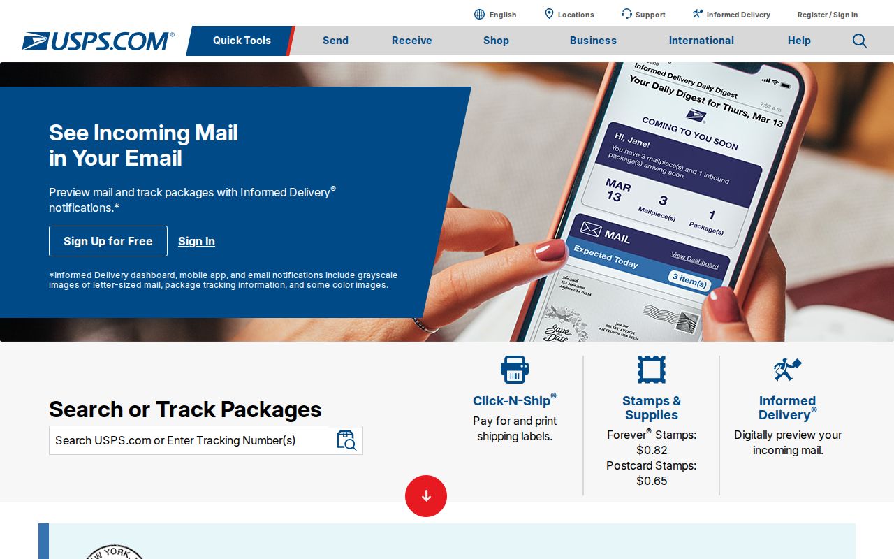 Columbia ZIP code directory USPS address verification entry point